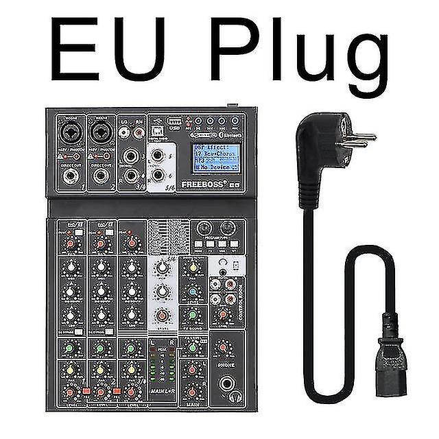 Freeboss E6 6 Channel Bluetooth 24 Dsp Effect Usb Record Computer Record Karaoke Party Studio Mobile Live Broadcast Audio Mixer
