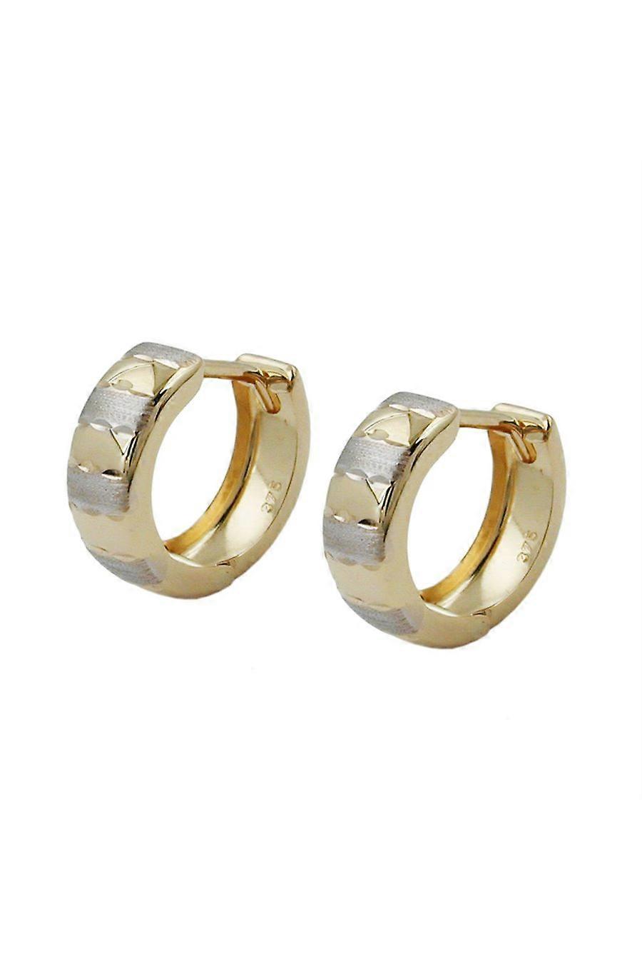 Hoop Earrings Bi-coloured 9k Gold - Gl431052