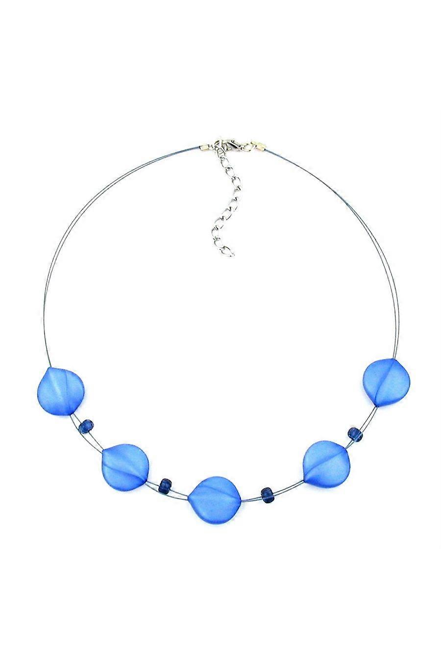 Necklace Blue Tones Various Beads - Gl00540
