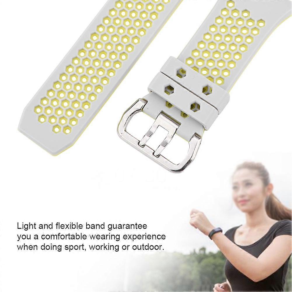 Silicone Replacement Strap for Charge 2, Small, Light Gray & Green