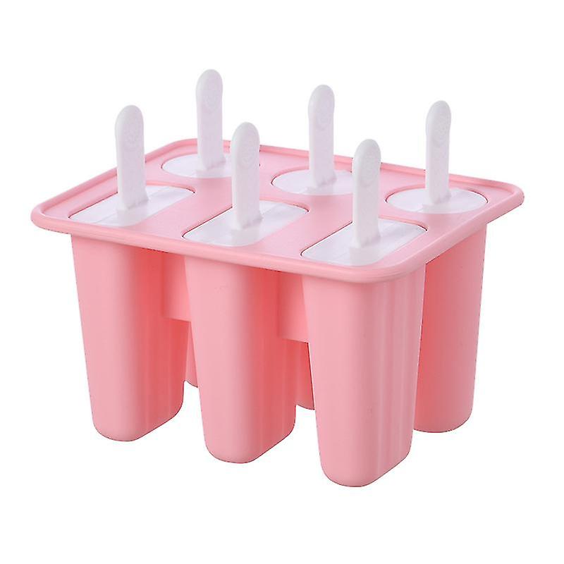 1pc Eiscreme Eis am Stiel Gefrorene Form Silikon Form Eisbehälter, rosa