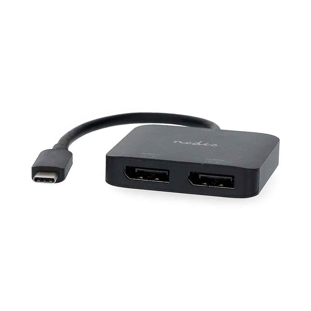 USB-C-Adapter™ | USB 3.2 Gen 1 | USB-C-Stecker™ | 2x DisplayPort-Buchse | 4K@60Hz | 0,20 m | Rund | Netzwerkkarte
