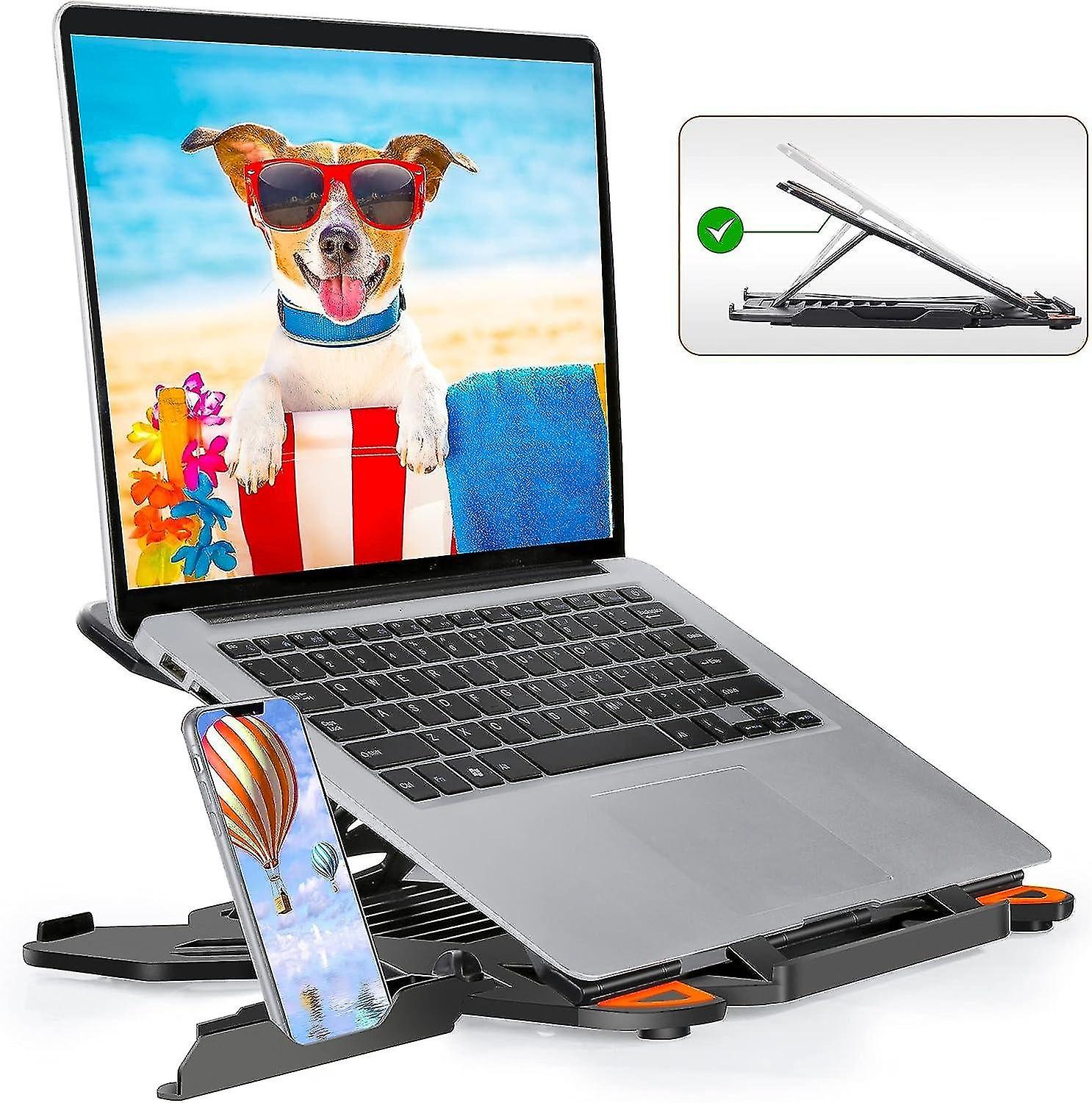 Laptop Stand for Desk, Foldable Laptop Stand, Adjustable Laptop Stand, Rotating Laptop Riser for Lap