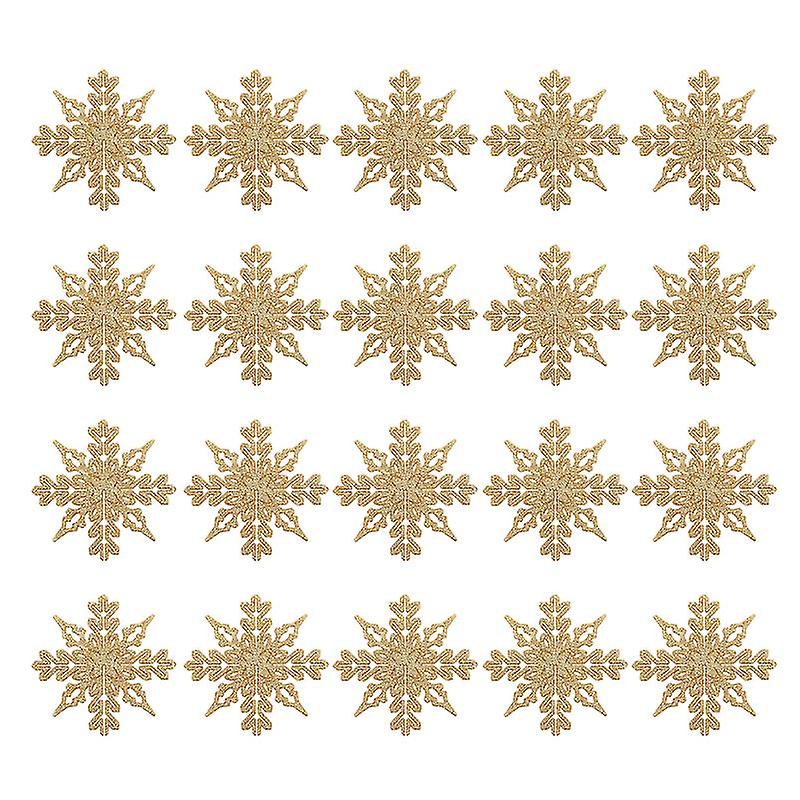 24pcs New Year Snowflake Shape Pendant