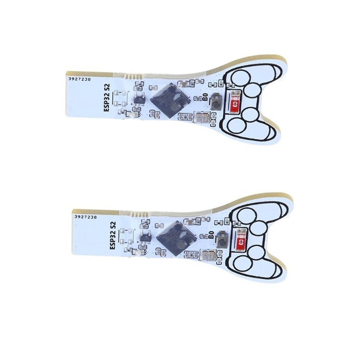 2Pcs ESP32 S2 Key No Plugging Easy Use Write Software Development Board Built-in U Disk for 9.0.0