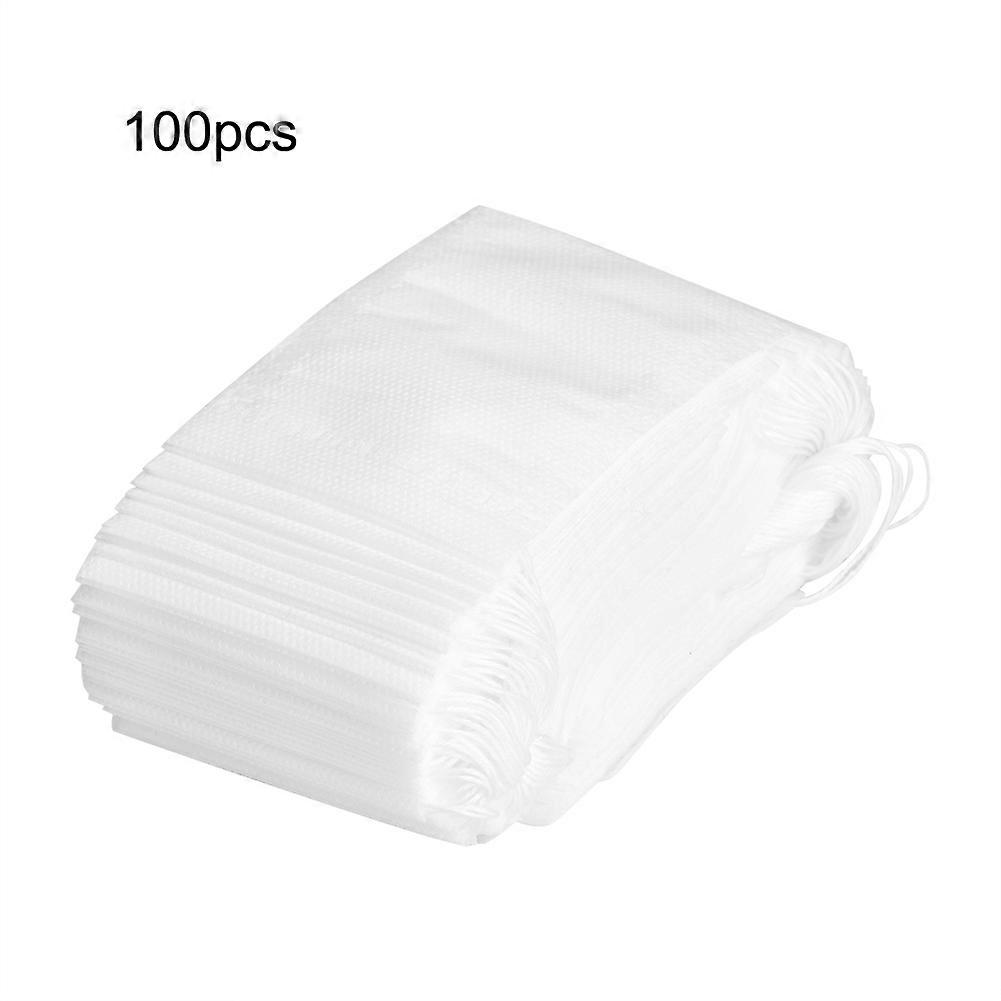 100Pcs Empty Non-Woven Tea Bags Herbs Filter Loose Paper with Drawstring
