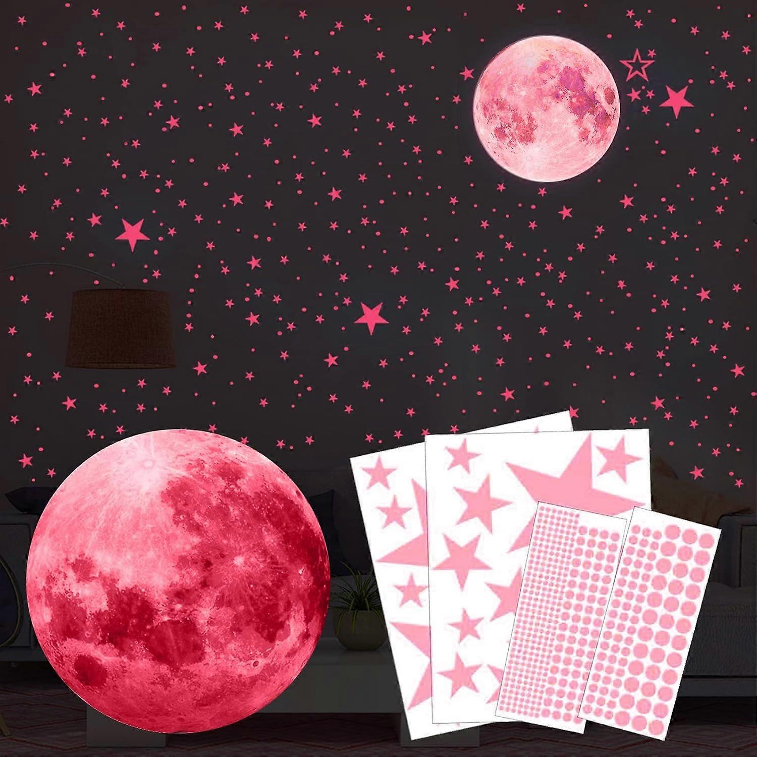 435 Pices Autocollants Lumineux, toiles Phosphorescentes, Fluorescent Lune toiles Lumineuses Stickers, toiles Phosphorescentes Plafond pour Chambres