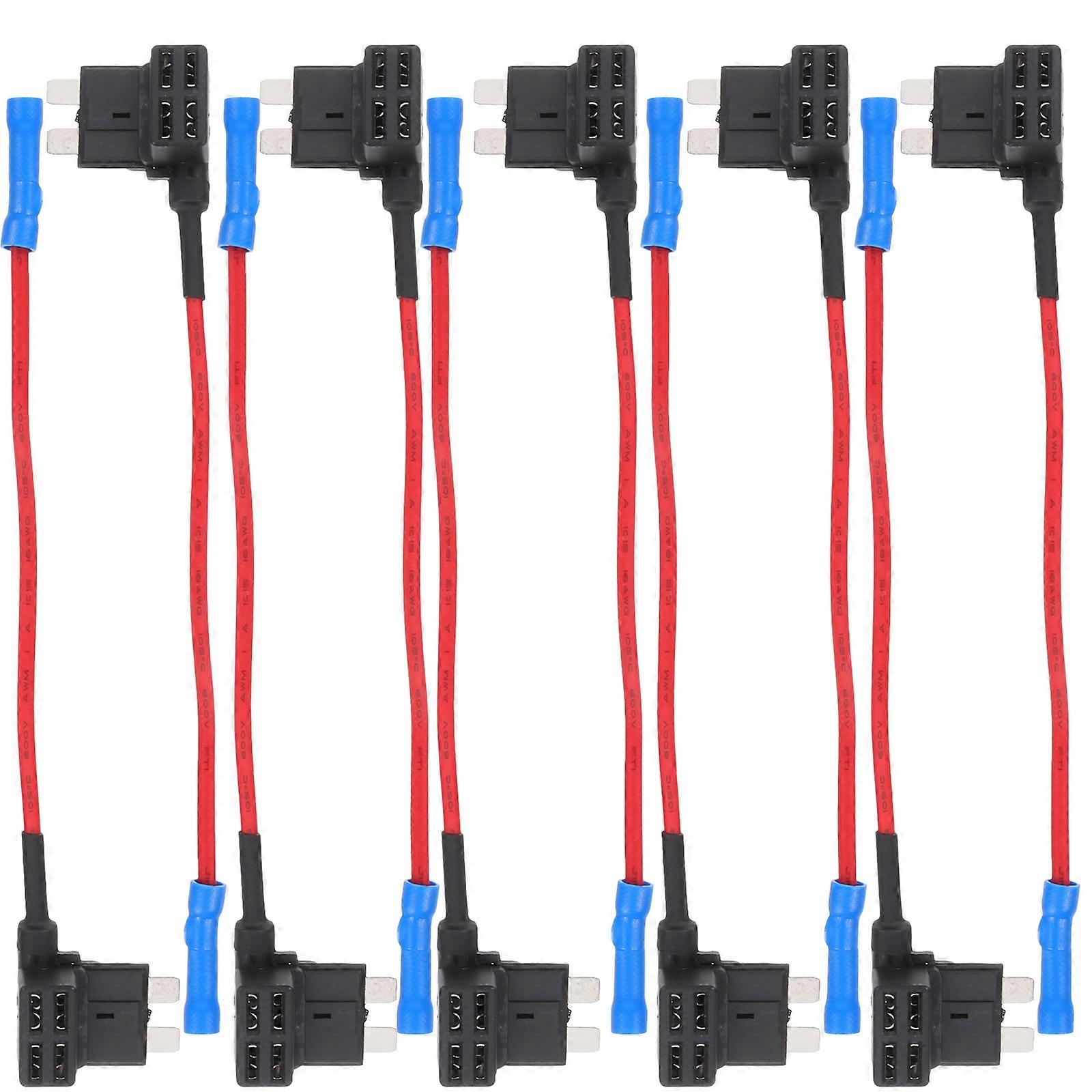 10pcs In Line Fuse Holder Fuse Tap Adapter Fuse Standard Plug Socket Accessory
