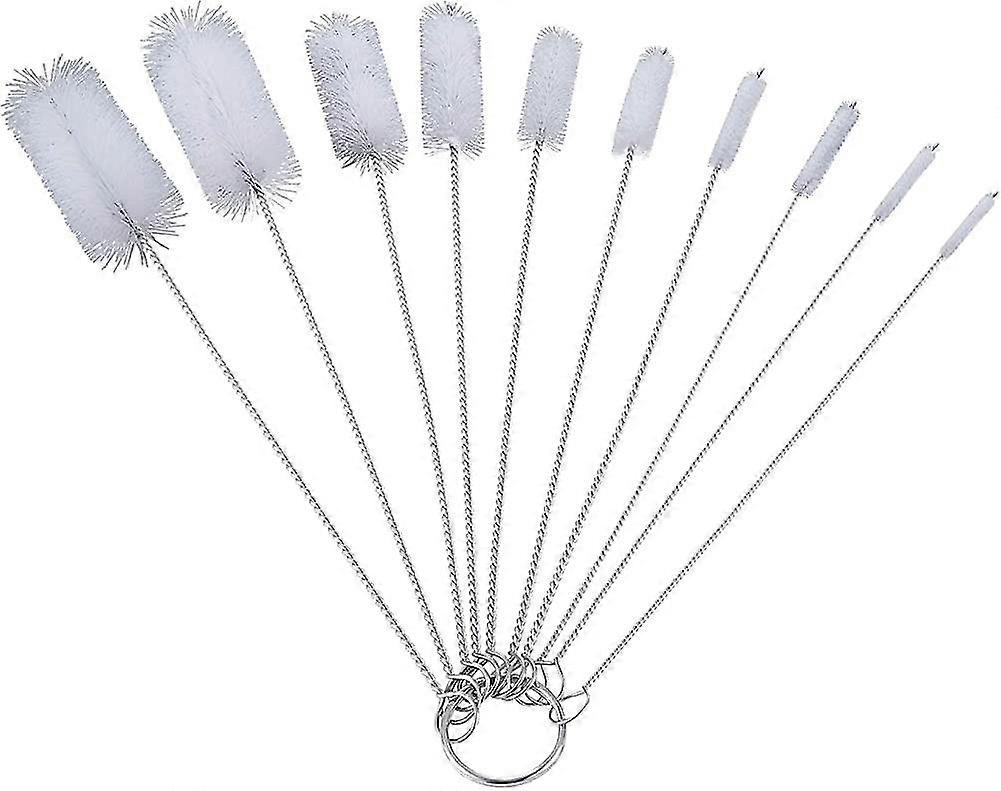 10 Pieces Bottle Cleaning Brushes, Small Pipe Cleaner Brushes Reusable Bottle