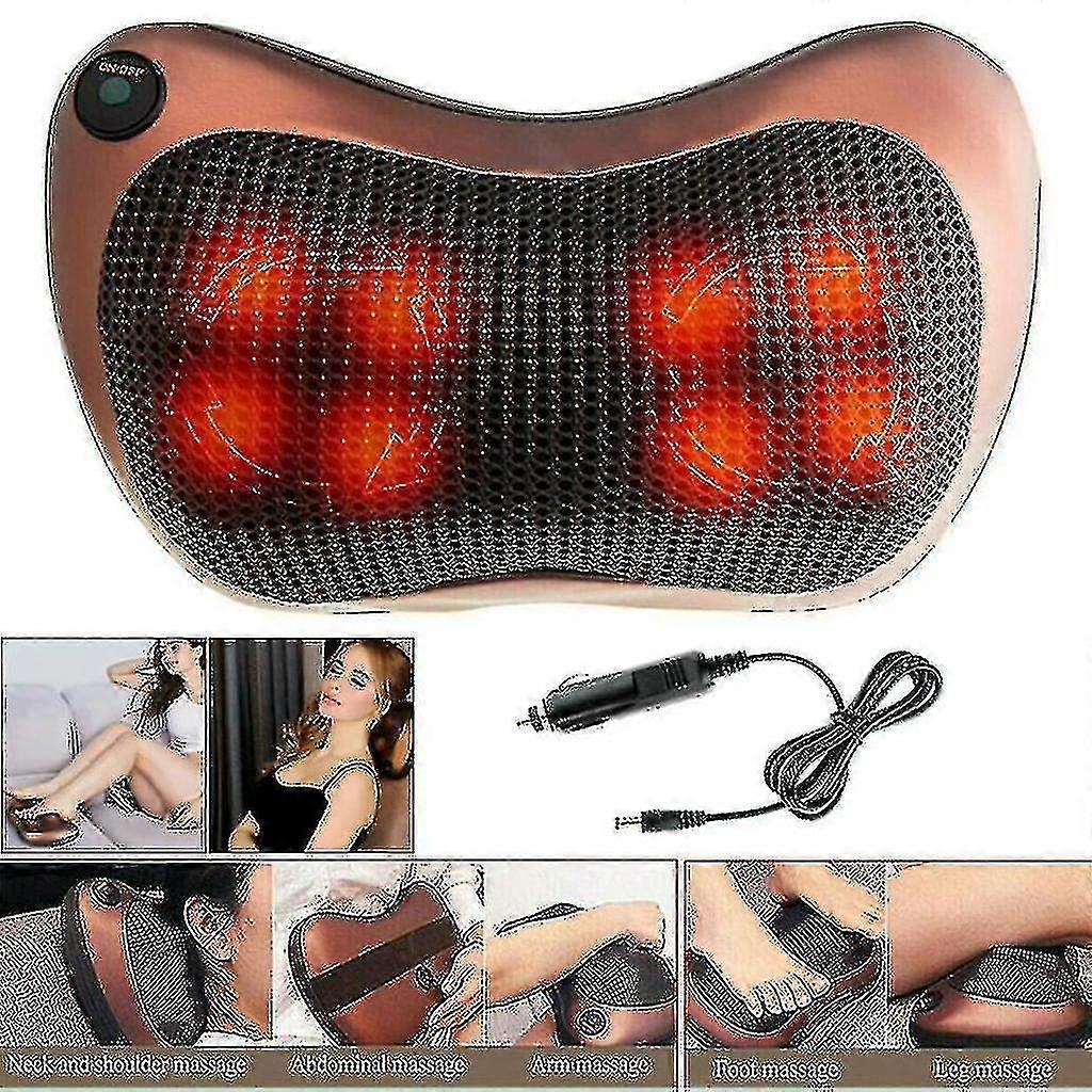 Dhrs Massaggio Cuscino Massaggiatore Shiatsu Collo Confortevole Spalla Auto Calore a infrarossi