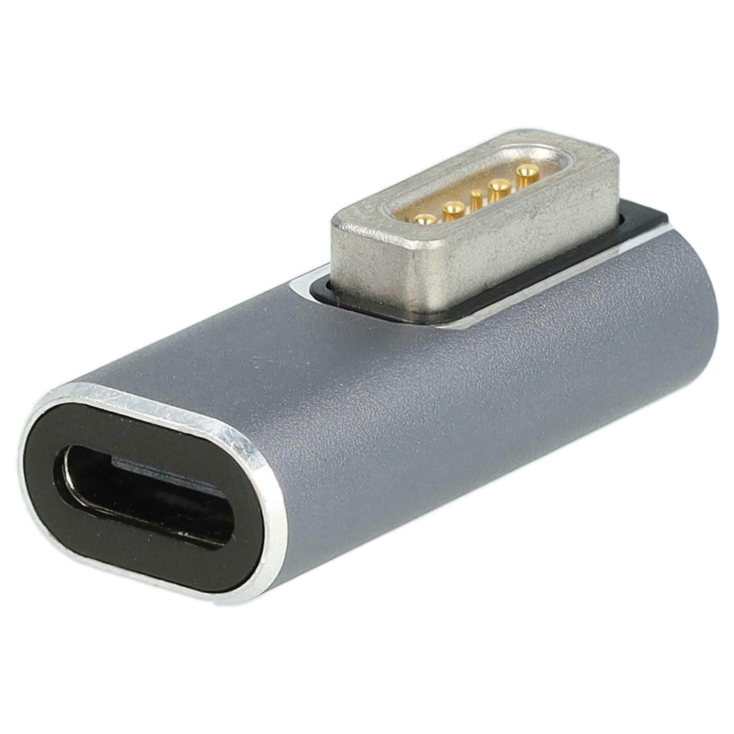 vhbw Adapter USB Typ C auf MagSafe 1 kompatibel mit Apple A1224, A1185, A1242, A1237, A1181, A1184 Notebook, Laptop - 2,8 x 1,25 x 0,7 cm, 100 W