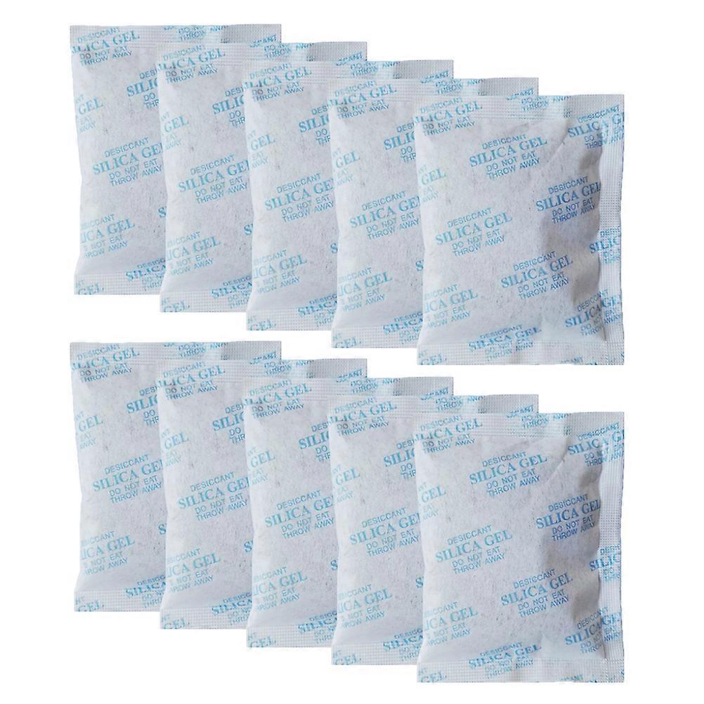 100Pcs 10g 硅胶干燥剂吸湿剂干燥防潮防腐蚀(天蓝色)