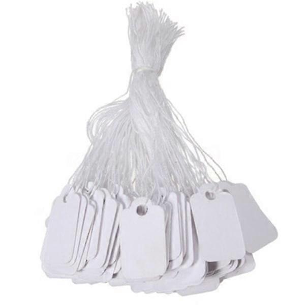 Paper labels with string White 100 pcs