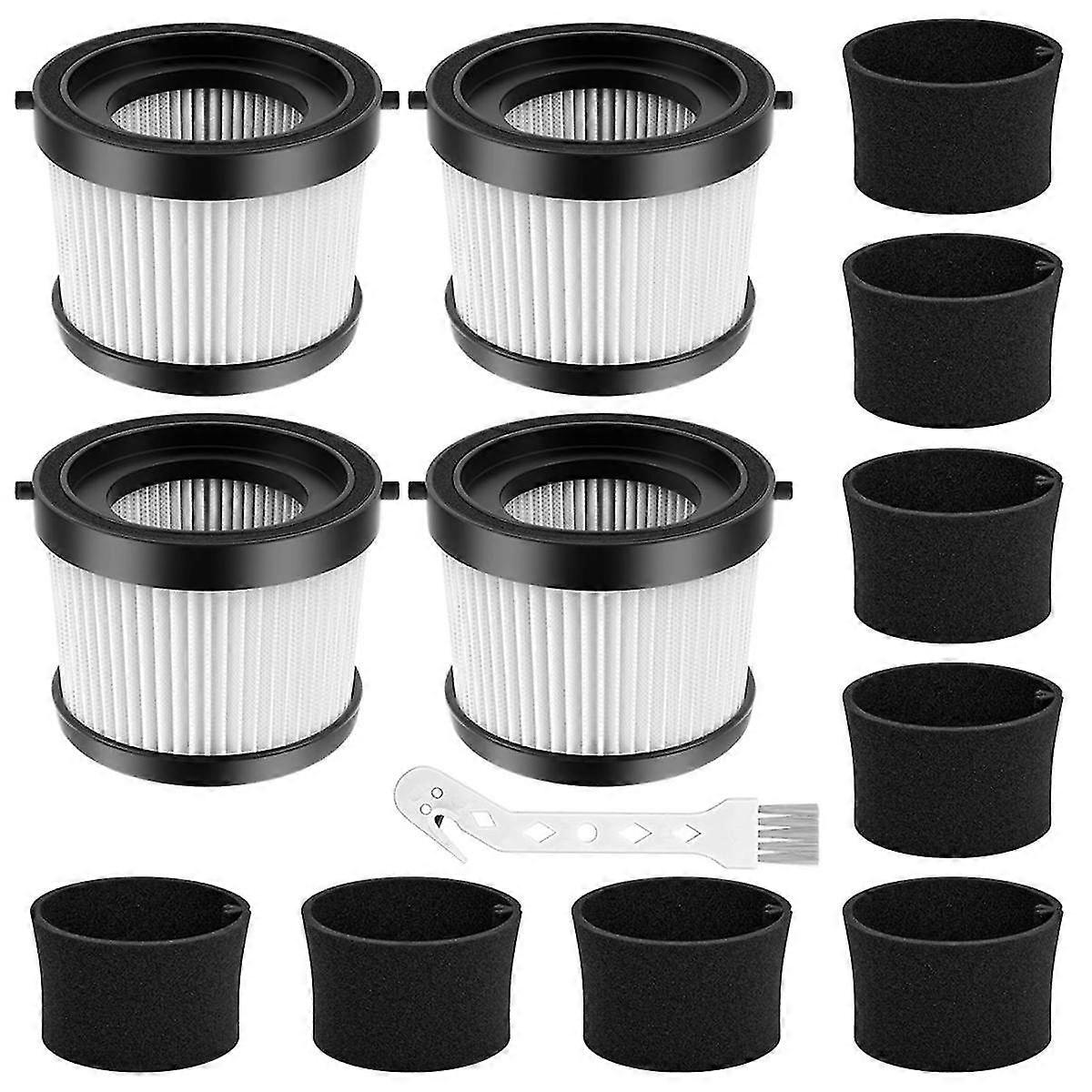 4 Filter For 20v Cordless Handheld Vacuum Dcv501hb, With 8 Foam Sleeve Filters & 1 Brush, Part Dcv5011h