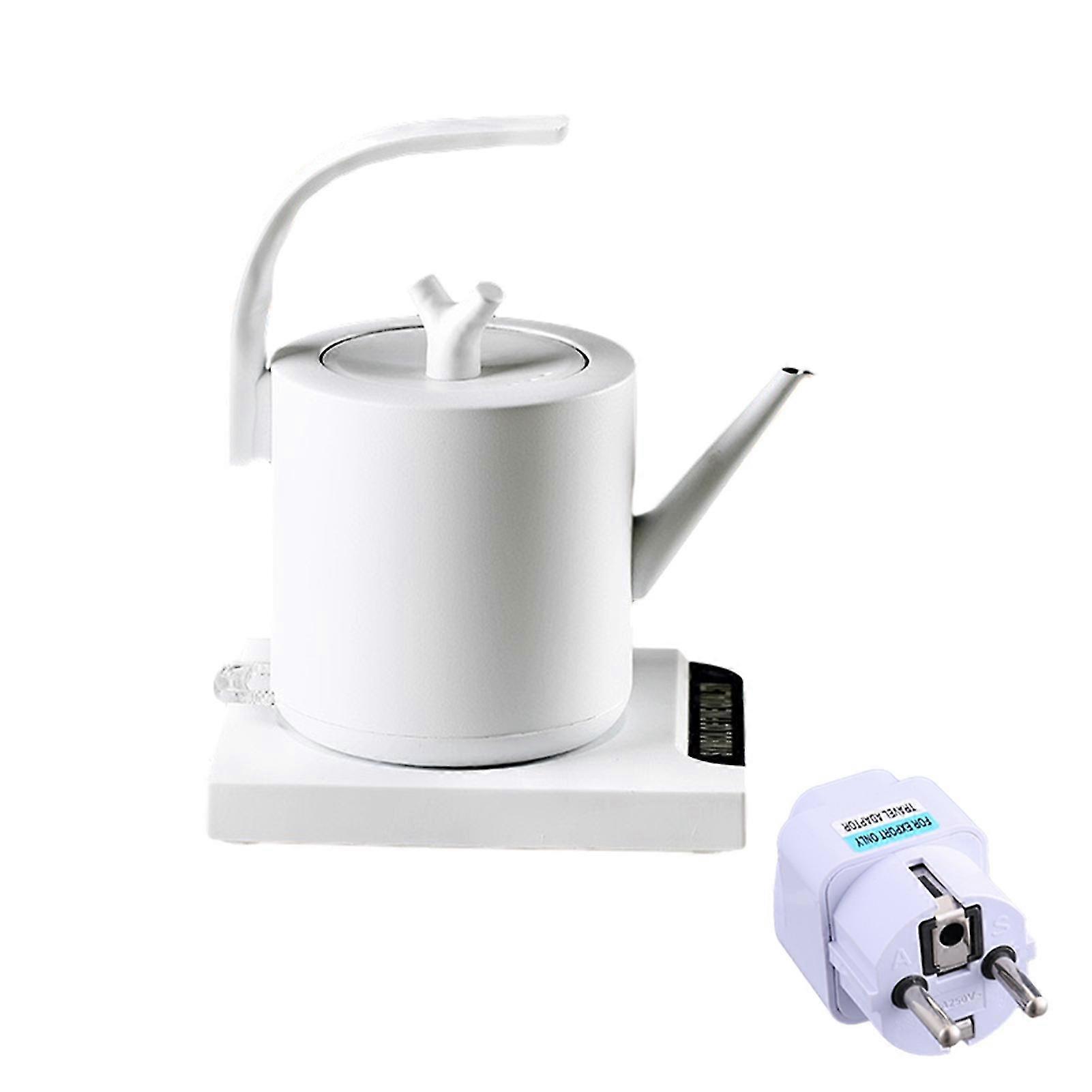 Curved Handle Electric Kettle with Germans Plug Adaptor Durable Pour-Over Coffee Kettle for Tea Brewings