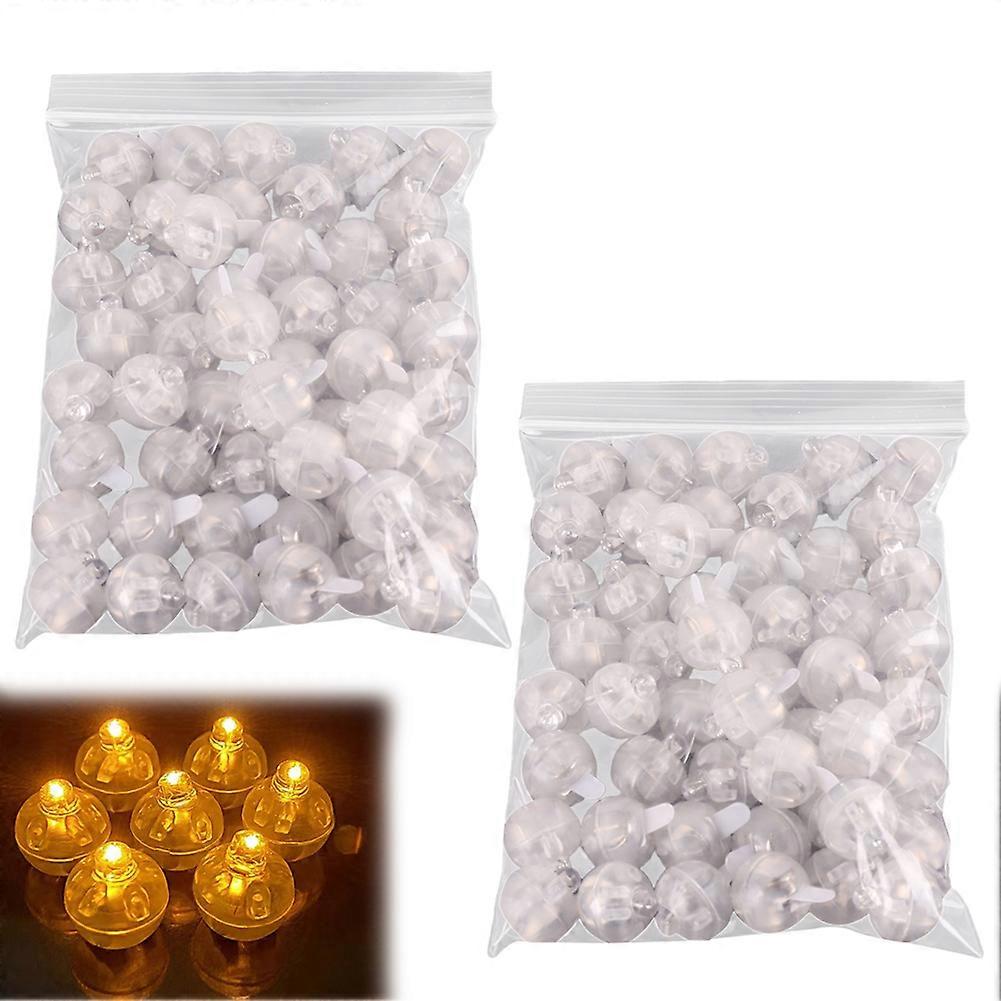 100Pcs Tumbler Small Round Ball Light Switch Balloon LED Flash Luminous Lamps