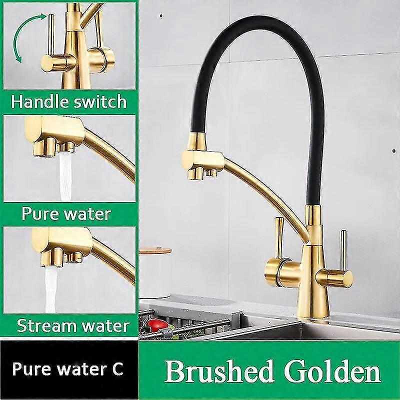 Robinet de chiuvetă de bucătărie Shinesia de înaltă calitate Robinet de apă pură Robinet de bucătărie 360 Mixer de rotație Cald Rece Robinet de bucătărie cu 3 căi Robinet de bucătărie