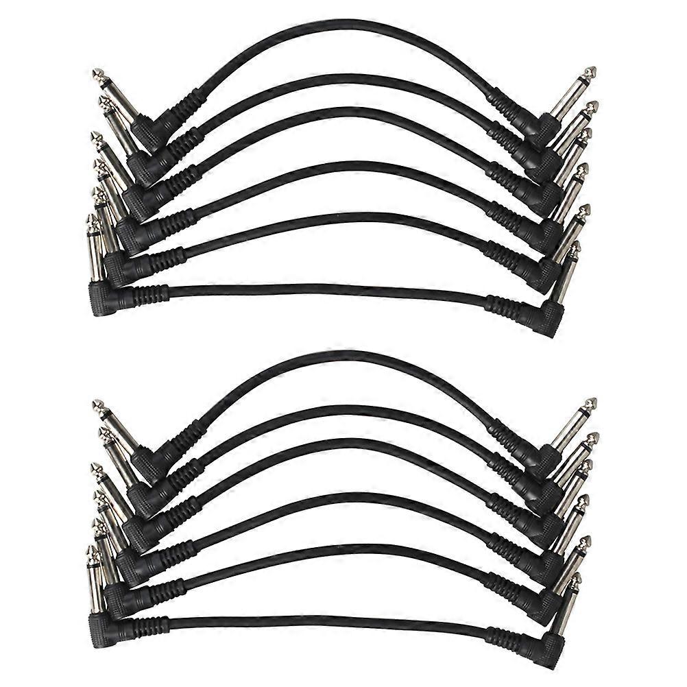 12pcs Guitar Patch Cable Audio Connect Wire Musical Instrument Connection Wire Supply