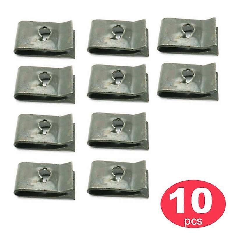 50/30/20/10pcs Car Motorcycle Scooter Moped Cover Metal Retainer U-Type Clips ArmyGreen Self-tapping Bumper Fastener Clip Motorcycle Neck Braces