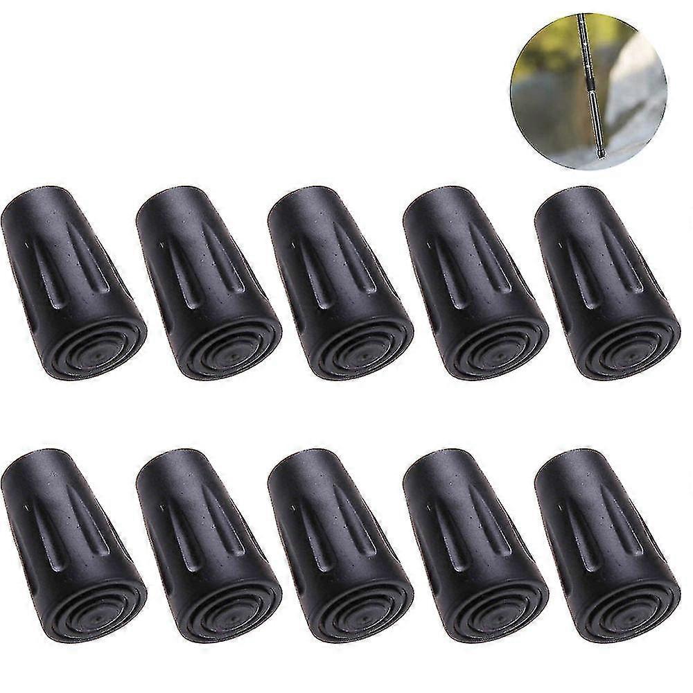 10 Pack Walking Pole Rubber Tips, Trekking Pole Tip Protectors