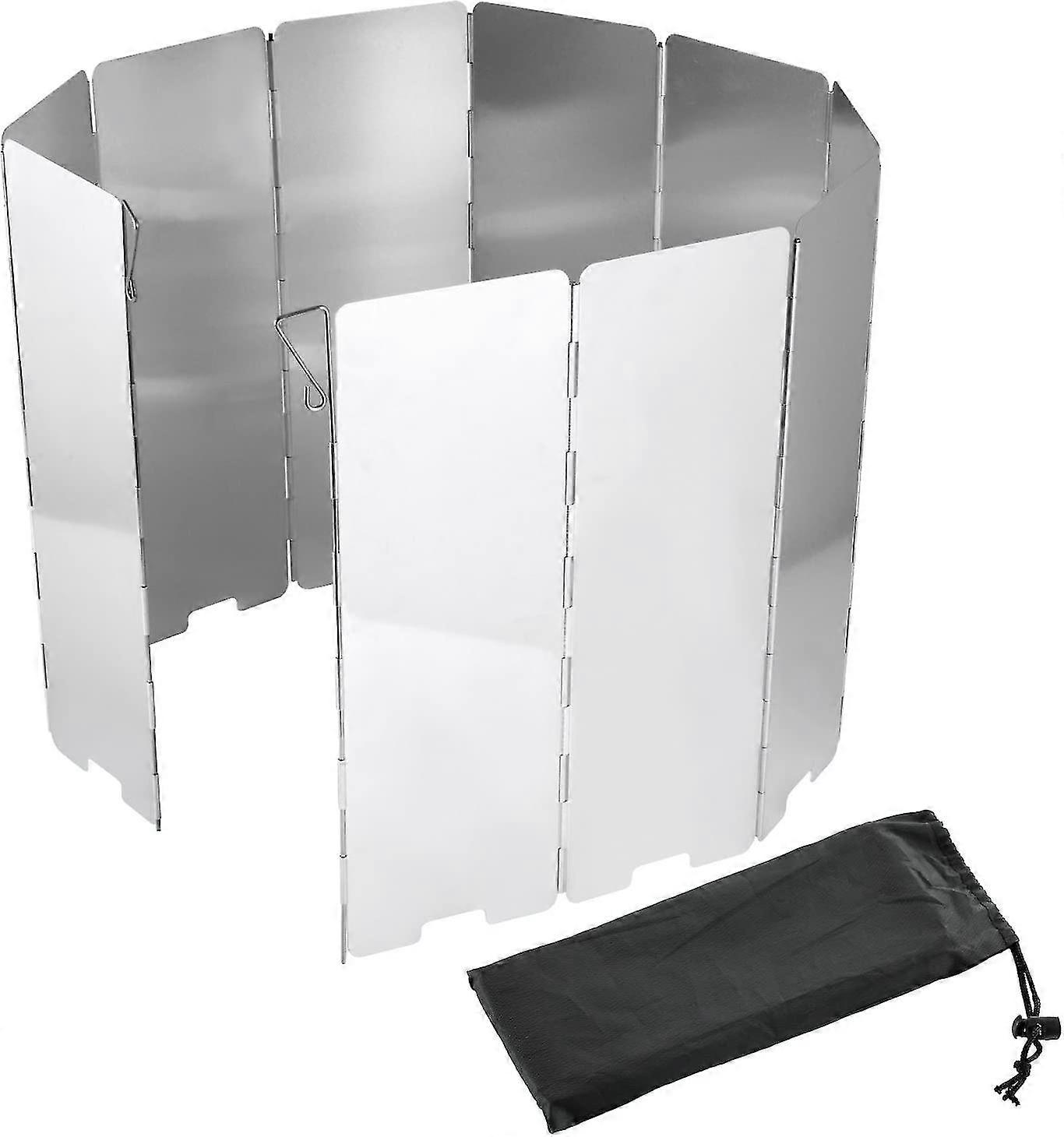10 Pieces Foldable Stove Windscreen, Camping Windscreen