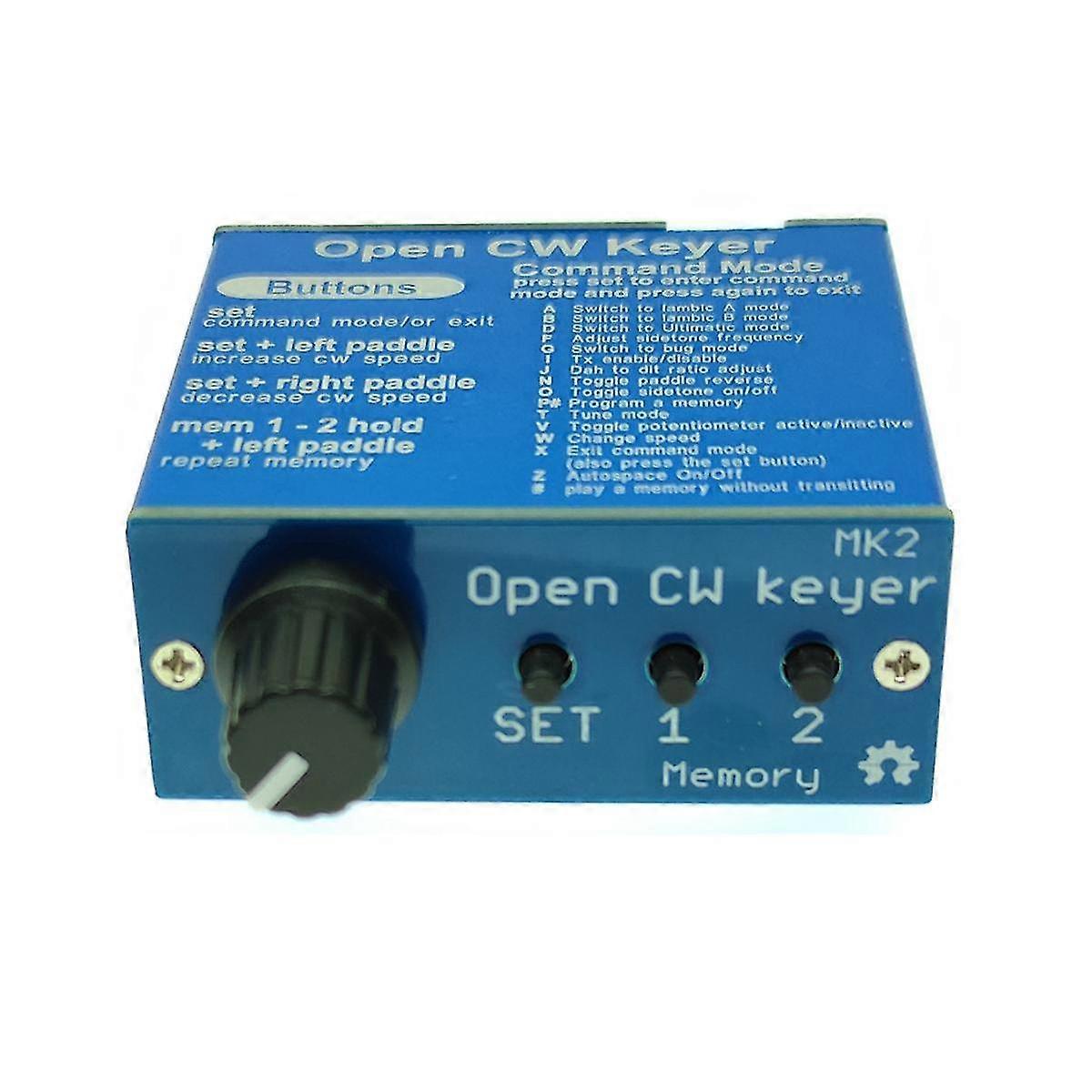 Open Cw Keyer Mk2 afgewerkt met aluminium shell Cw Keyer Mk2 Kit Cw Snelheid instelbaar van 1 tot 999 W