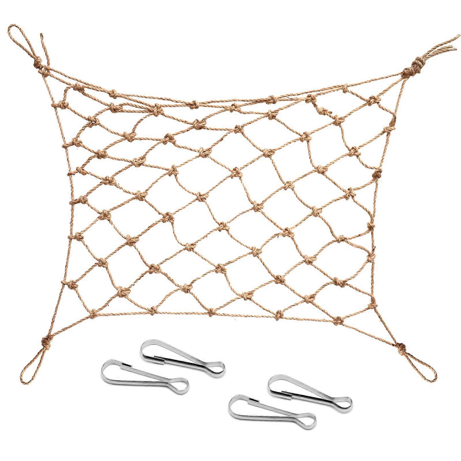 Bird Rope Hammock Swing Thick Chew Climbing Net Hemp Rope Ladder Toy Play Gym Hanging Swing PAN