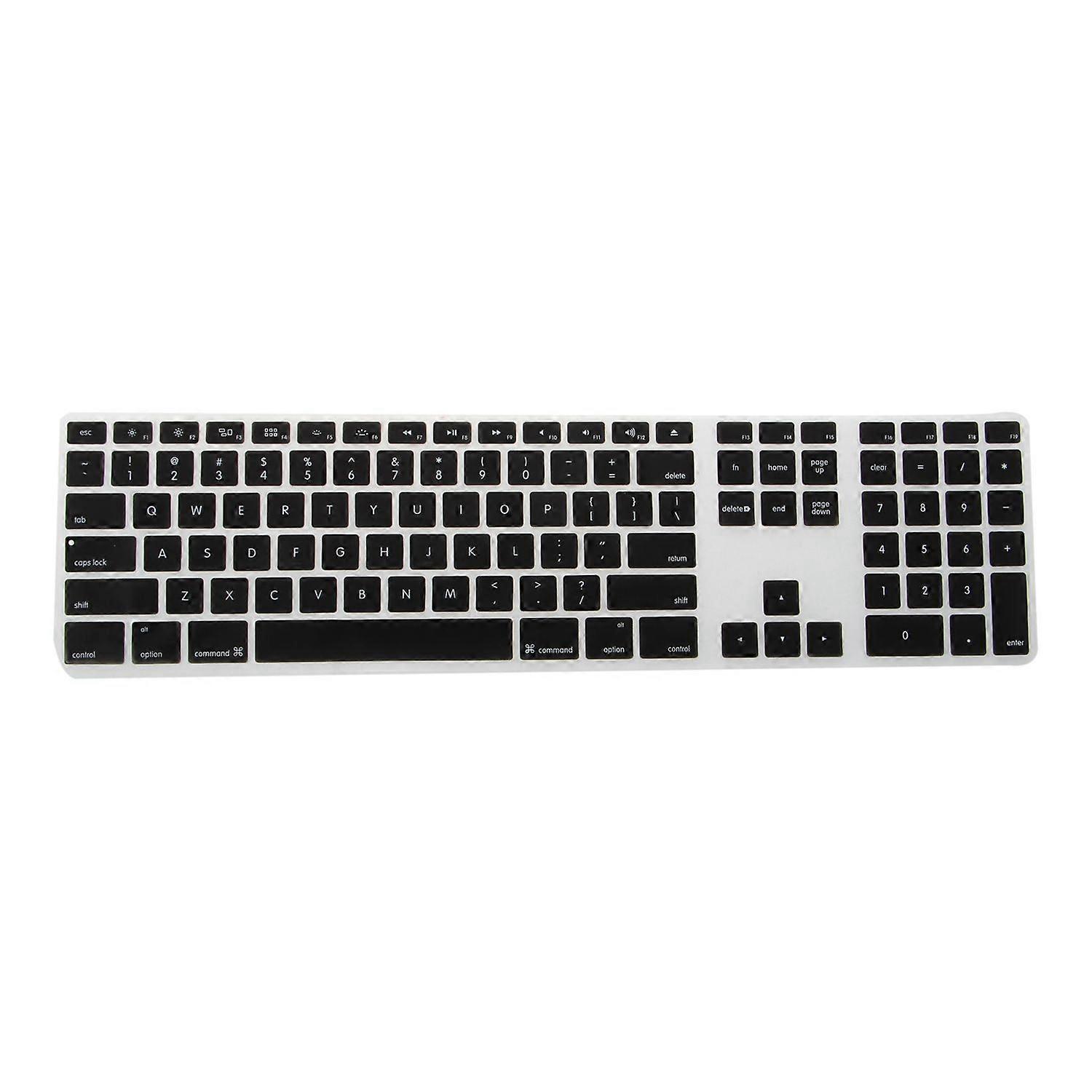 Silicone Thin Keyboard Skin Cover Protector With Numeric Keypad For Black
