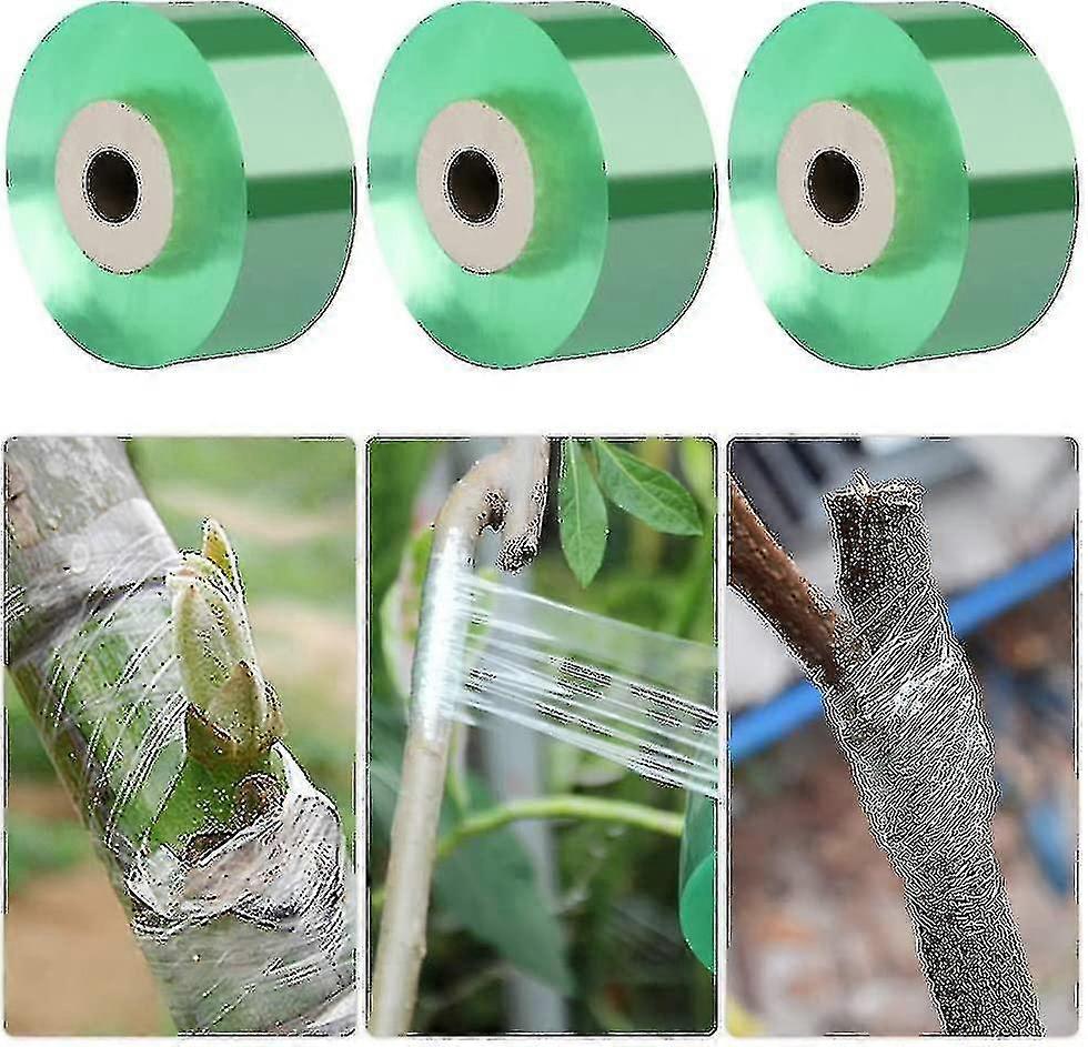 Self-adhesive Grafting Tapes - 3 Rolls Of 100m Nursery Tape For Grafting Fruit Trees And Plants
