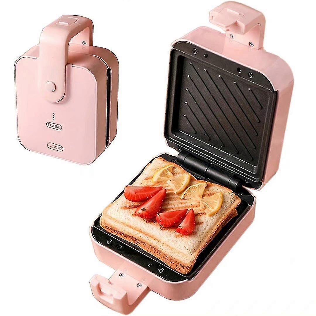 betterlifefg-sandwich maker, lightweight and portable double sided heating non-stick pan, grill appliance with eu adapter, paninis, sandwiches 0% bpa