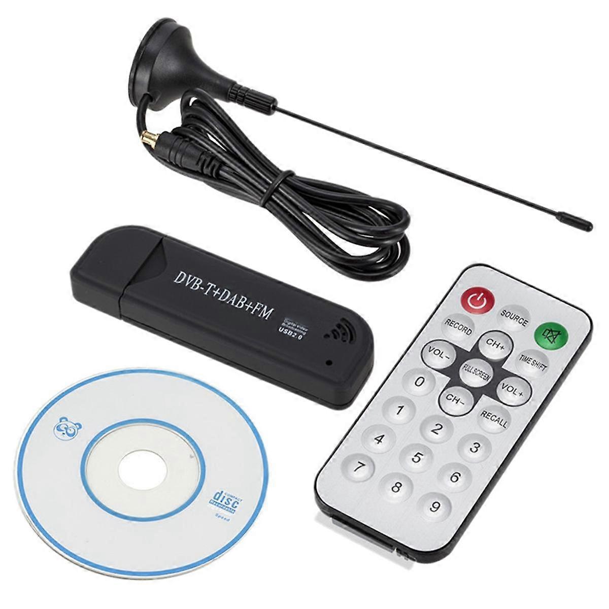 USB2.0 FM SDR Dongle Digital TV Tuner Stick Receiver for Real-Time Recording and Playback