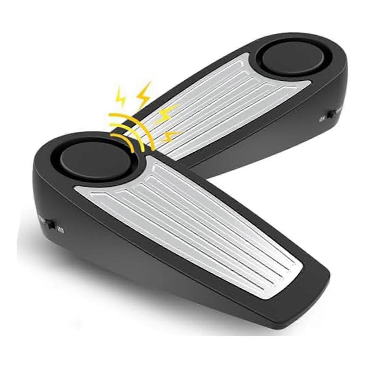 Door Stop Alarms 130DB Intruder Alert Siren,Floor Mount Type,Rubber Security Devices Door Wedge for