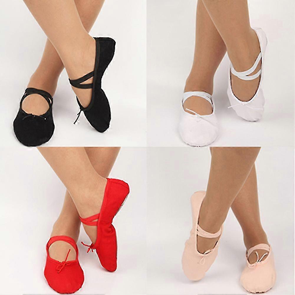 Kid Adult Canvas Soft Ballet Dance Shoes Pointe Dancing Gymnastics Slippers