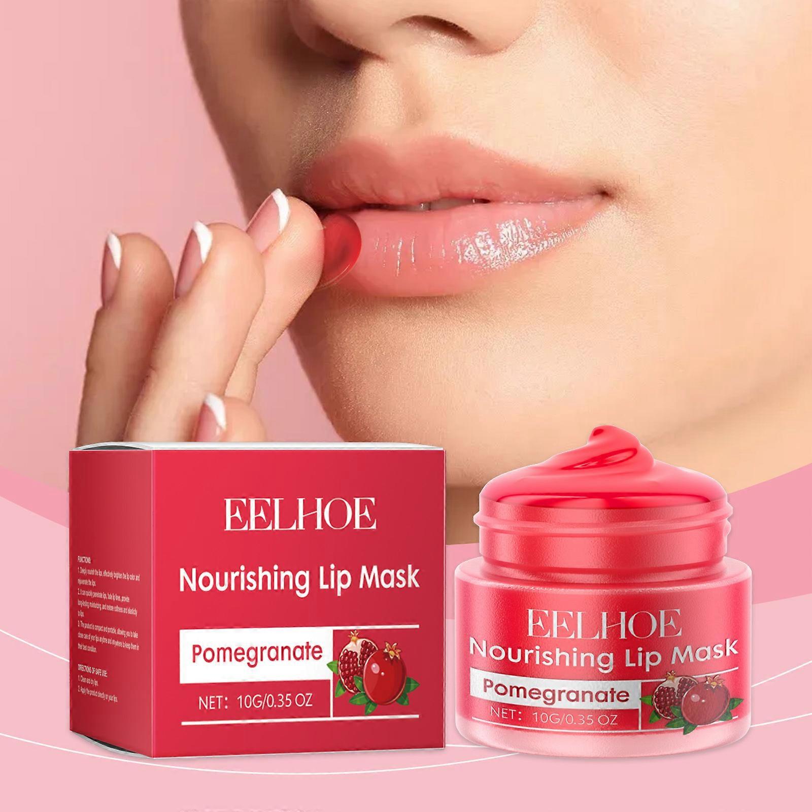 Lip Nourishing Pomegranate Lip Mask - ενυδατική κρέμα χειλιών για ξηρά χείλη - Lip Mask διανυκτέρευσης και Lip Treatment και Lip Sleep Mask