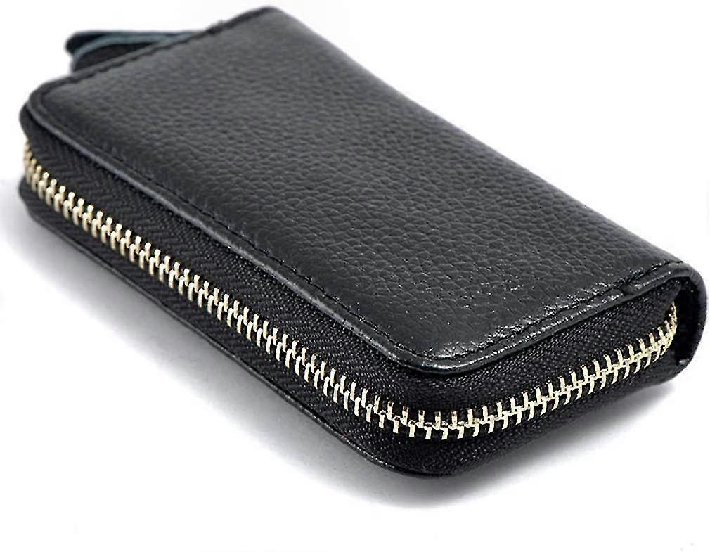 Yaju Key Case, Genuine Leather Key Pouch Bag, Small Key Wallet Bag, Reusable Car Key Card Holder, Key Bag With Double Zipper For School Office Studen