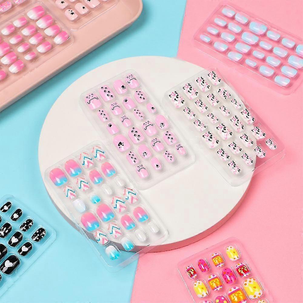Kids Child False Nails Press On Nail Nail Tips Wearable Artificial Detachable