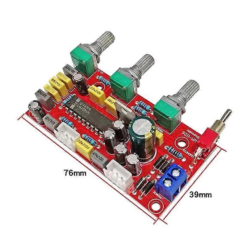 LM1036 Luxurious HIFI Amplifier Preamplifier Volume Control Tone Board DC 15V AC 12V Or 15V 1000UF