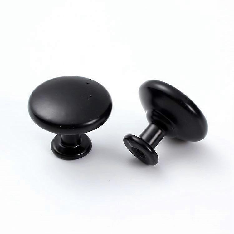 10Pcs Black Furniture Knob Pull Drawer Door Knobs Round Cabinet Pulls Single Round Hole Drawer Knobs Kitchen Cabinets