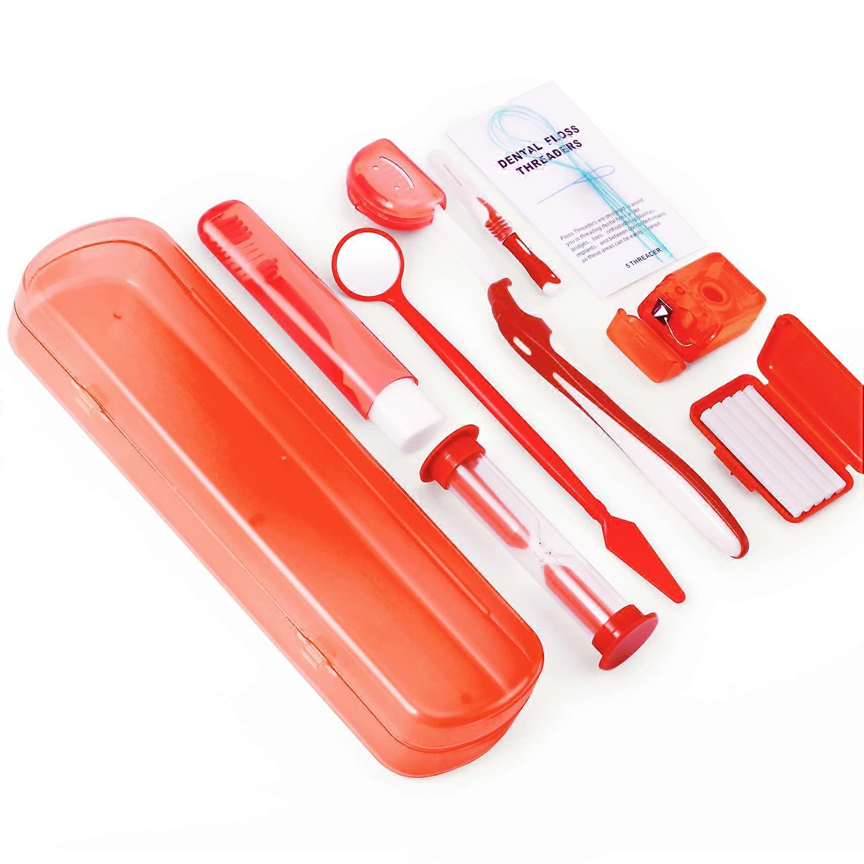8 Pack Braces Cleaning Kit, Orthodontic Care Kit, Orthodontic Toothbrush, Travel Toothbrush, Brush, Ortho Wax, Floss