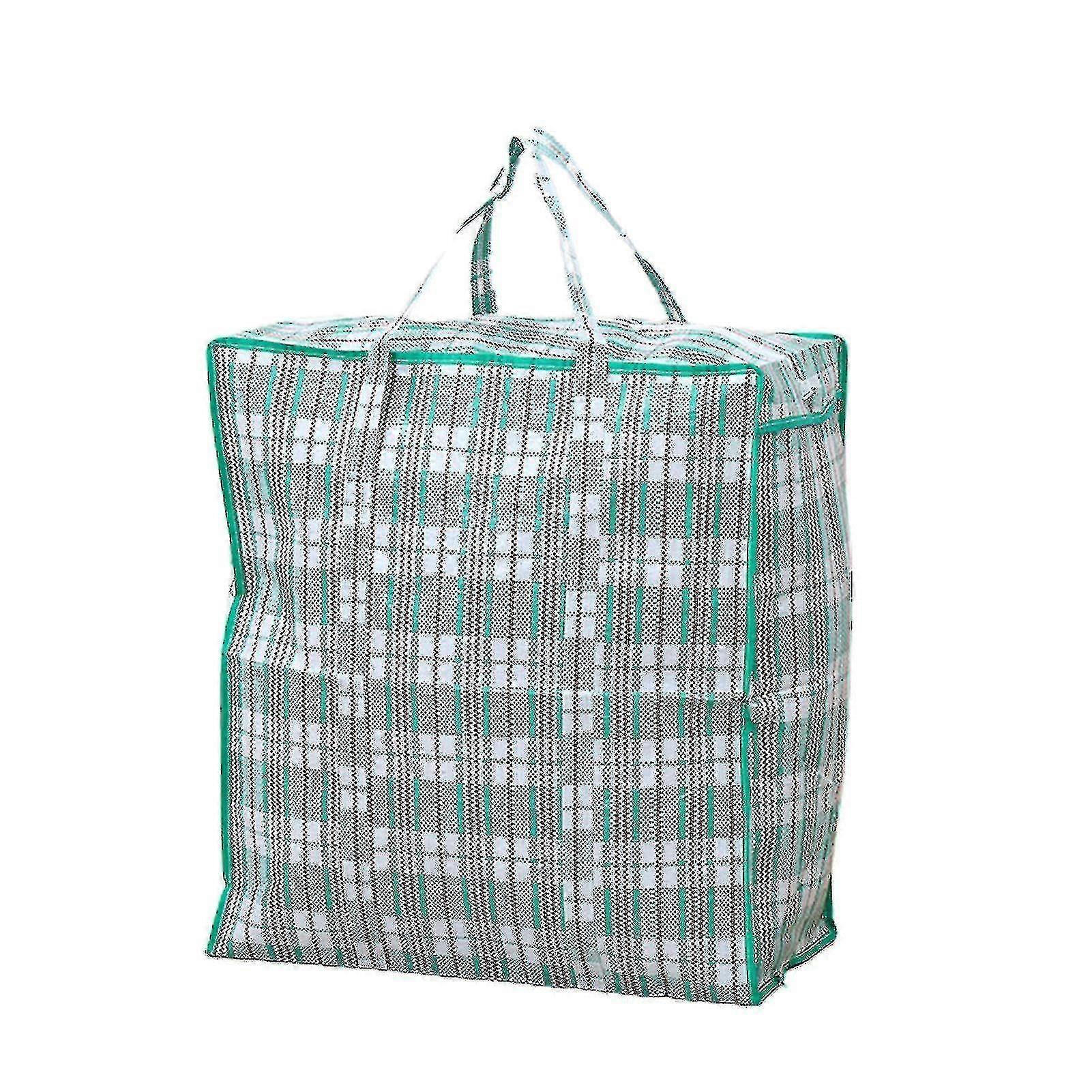 Plaid Pattern Quilt Storage Bag Dirt-proof Plastic Saving Space Blanke