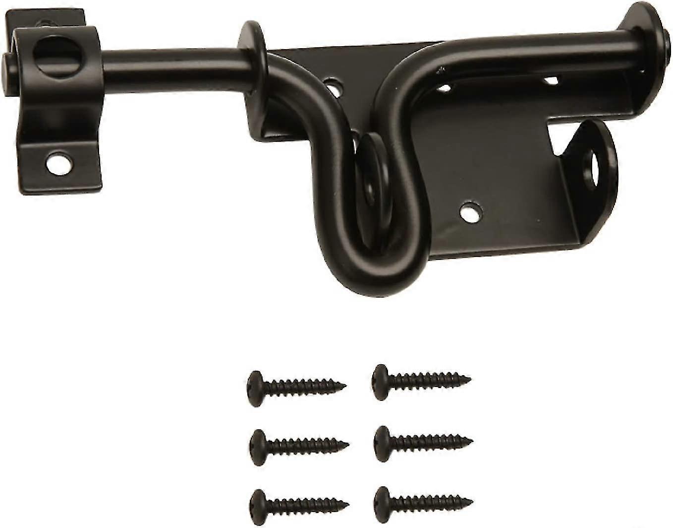 Black Heavy Duty Slide Bolt Gate Latch With Padlock Hole - Solid Hardware Thickened Metal Sliding Bolt Door Locks Gate Latches For Shed Door,wooden Fe
