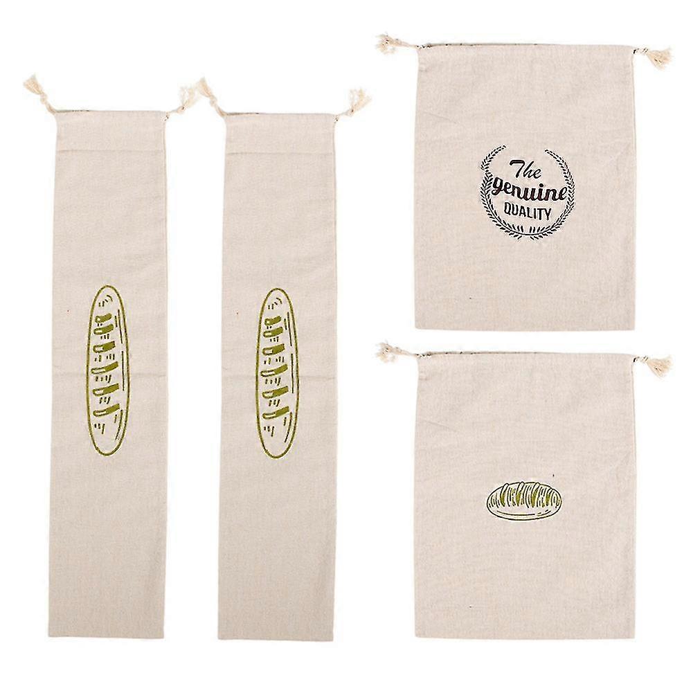 Large Washable Food Reusable Drawstring Organizer Linen Bread Bag