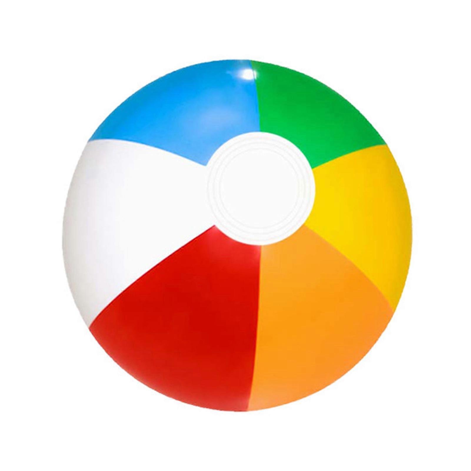 Rainbow Beach Balls for Kids Water Games Toys Easy to Inflate Fun Colorful Swimming Pool Balls Summer Party Decorations