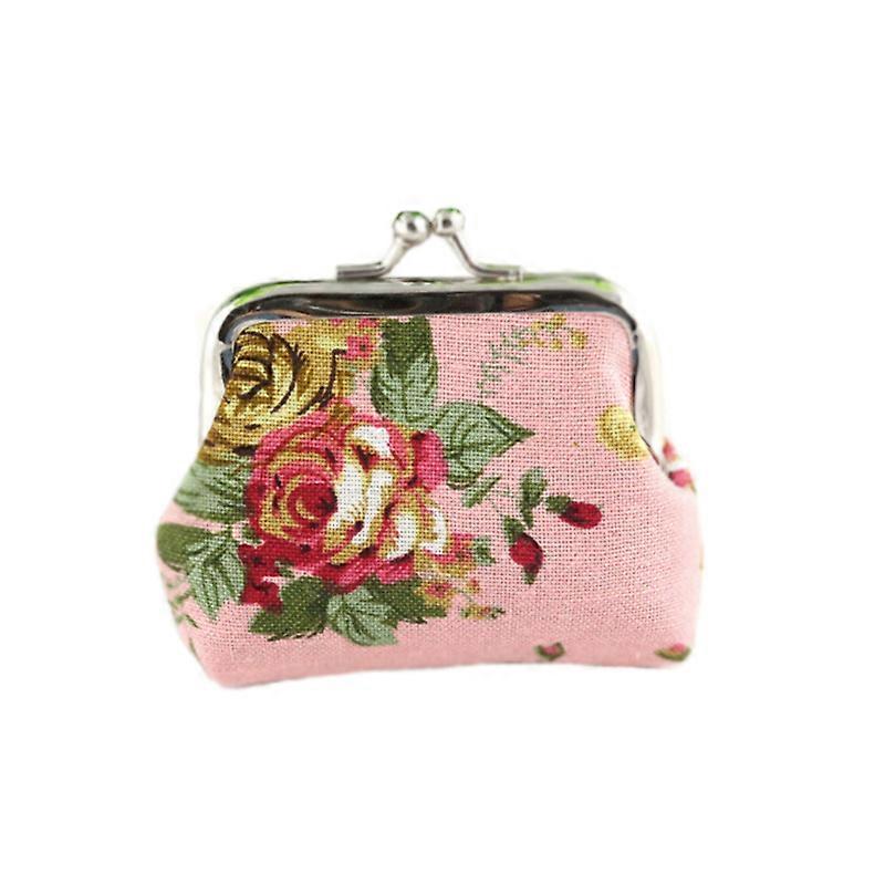 Womens Change Coin Purse Hasp Canva Clutch Wallet Pouch Small Bags