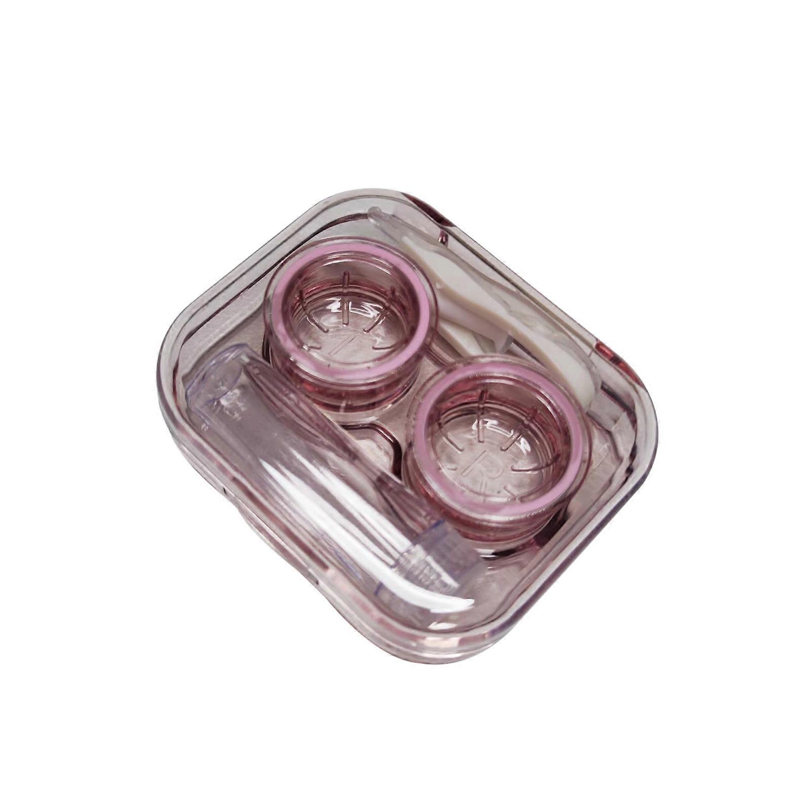 Transparent Lens Case Suction Stick Box Cosmetic With Sealing