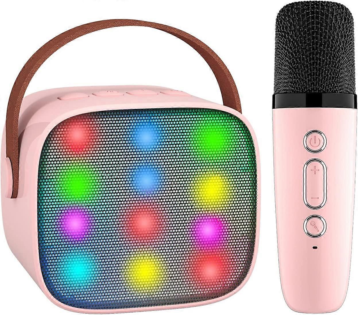 Machine de karaoké avec 2 microphones sans fil - Enceinte Bluetooth portable pour
