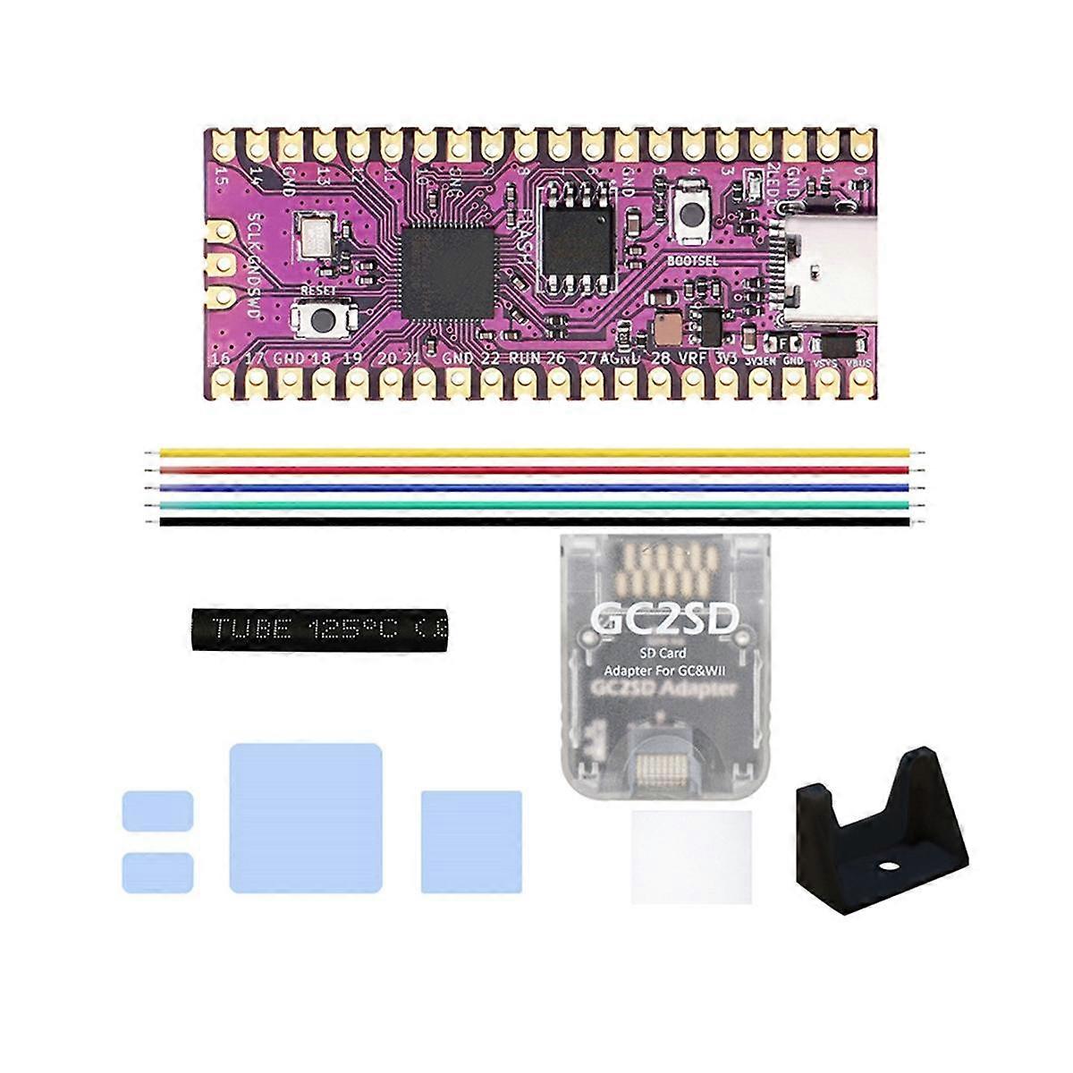 For Raspberry Picoboot Board Kit+GC2SD Card Reader RP2040 Dual-Core 264KB SRAM+16MB Flash RAM for G