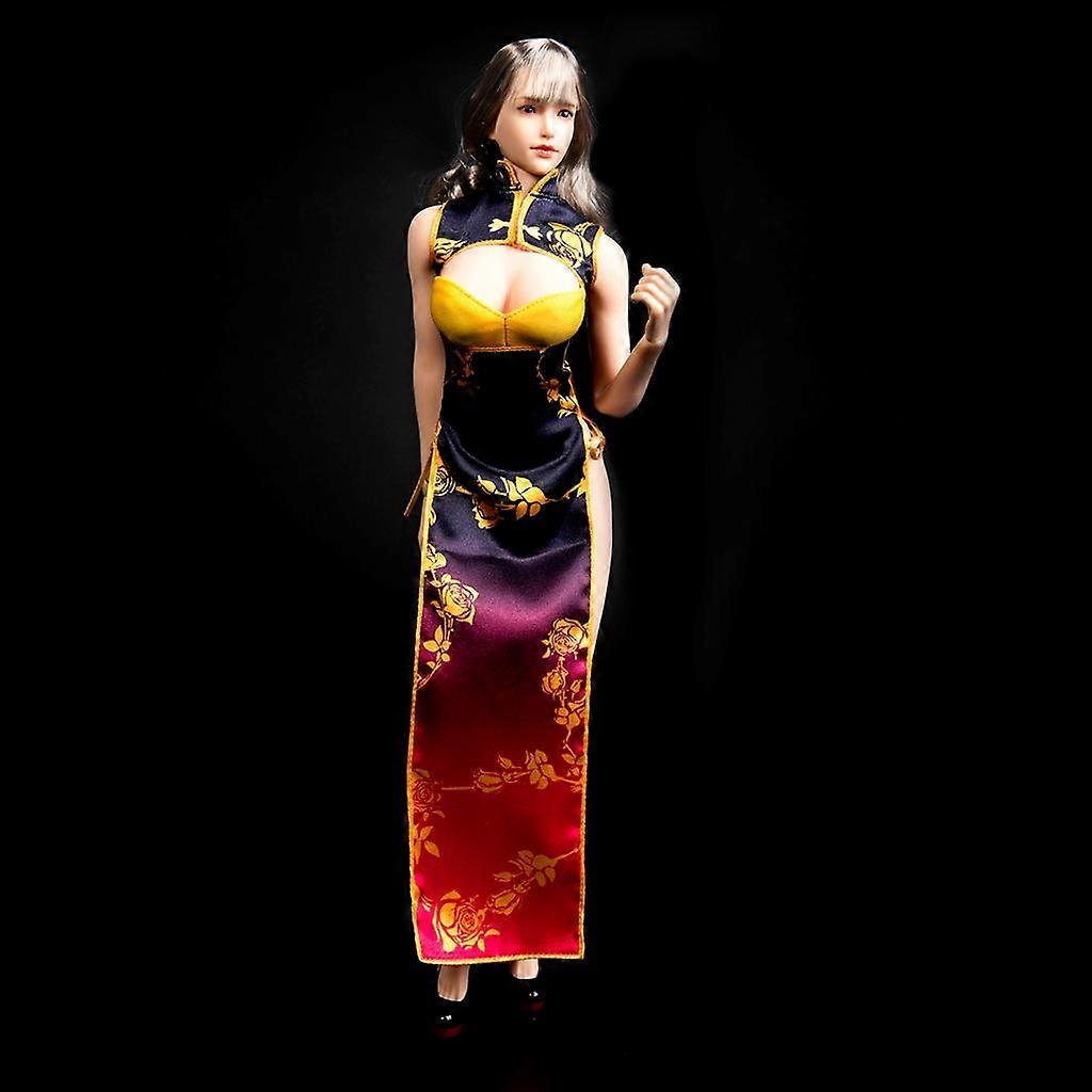 1/6 Scale Woman Vintage Chinese Cheongsam Dressing Up for 12'' Action Figure