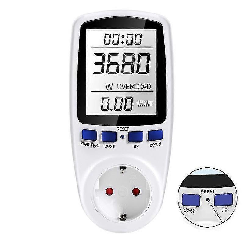 Energy Cost Meter, Digital Energy Cost Meter Electricity Meter With Large Lcd Screen And Electricity