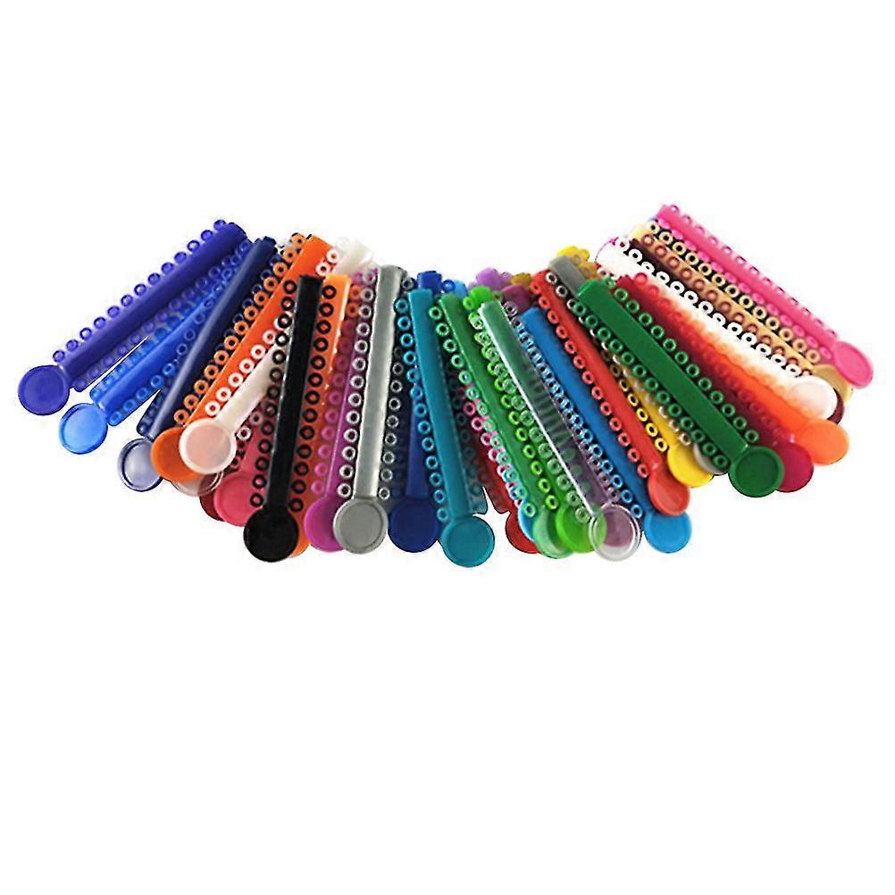 40 Pcs Colored Rubber Bands for Braces Tool Ligatures